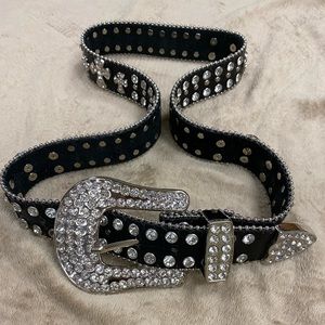 Exquisite Embellished Rhinestone Buckle Belt